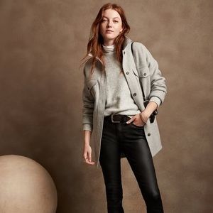 Mid-rise Coated Black Skinny Jean